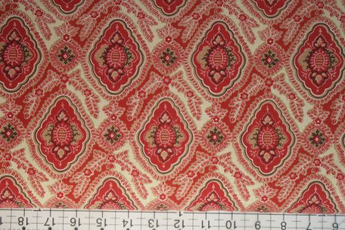 RUE INDIENNE MO1368411 LARGE RED PRINT ON CREAM